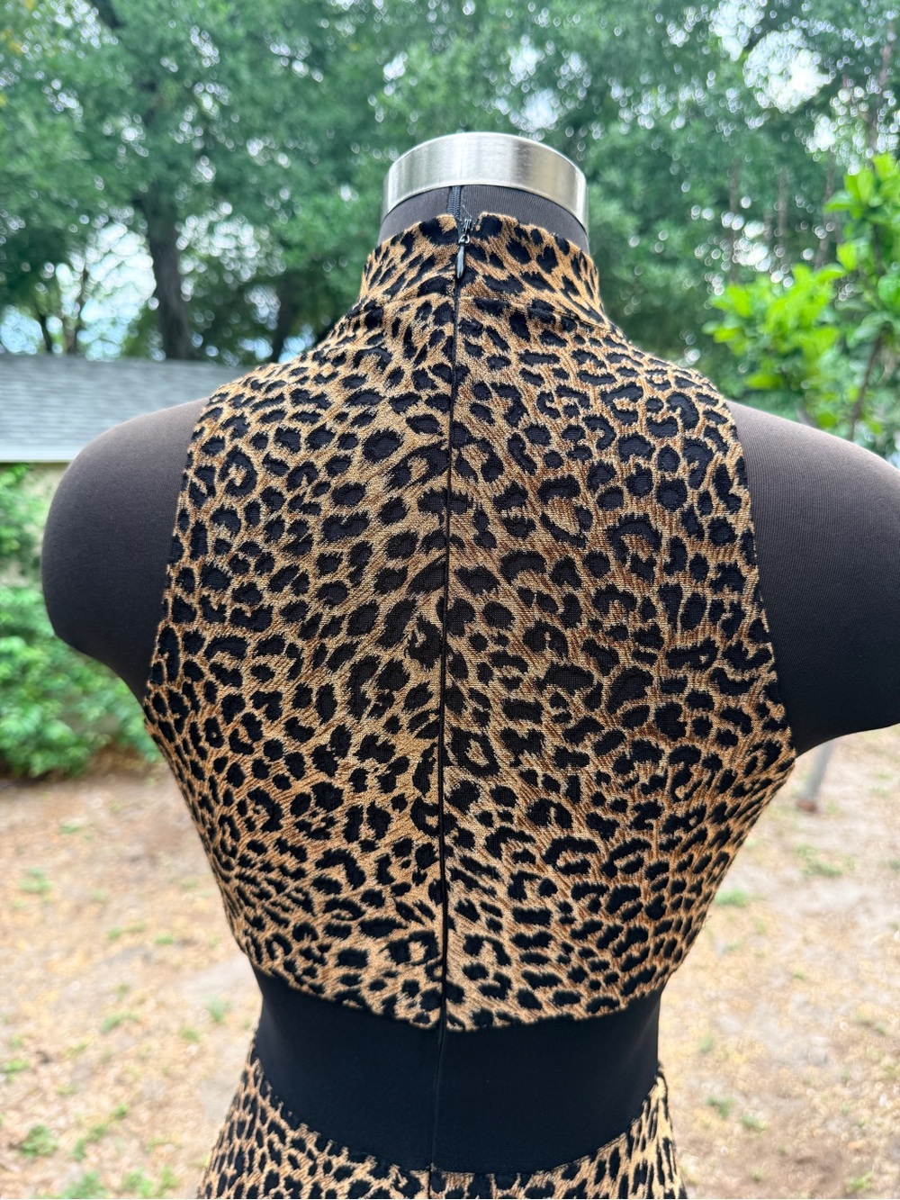 Vintage 80s 90s Cache Leopard Print Maxi Dress - Picture 8 of 11